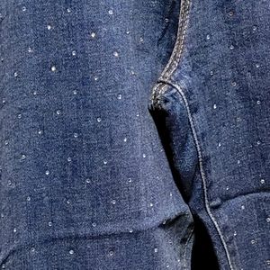 Ladies jeans studded front